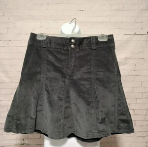 Athleta size 2 Gray Corduroy Skater Short Mini Skirt